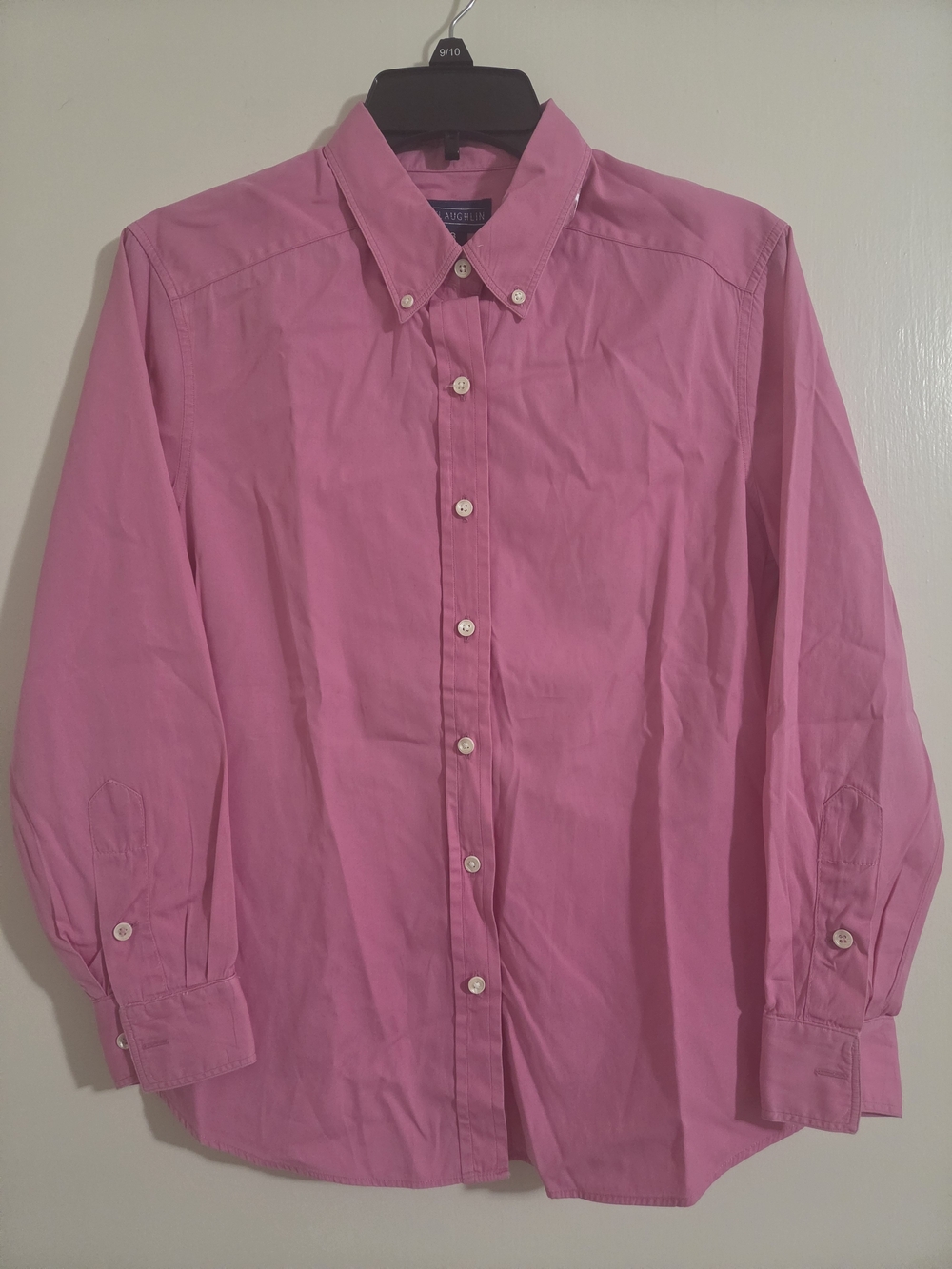 J. McLaughlin Womens Size 8 Pink Cotton Button Down Long Sleeve Shirt Top Preppy